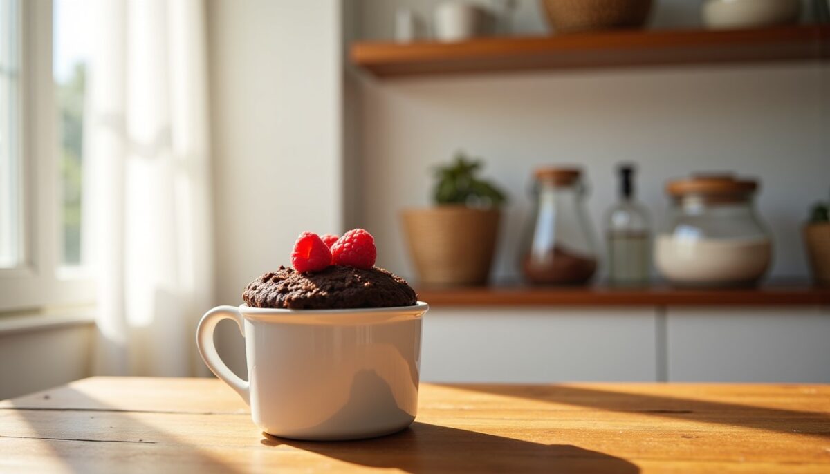 Mug cake au chocolat sain : une recette express et légère pour se faire plaisir